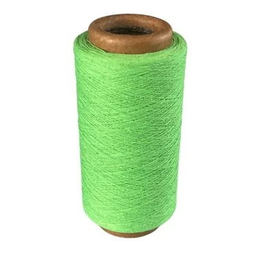 Fio de algodão reciclado verde maçã Ne 12/1