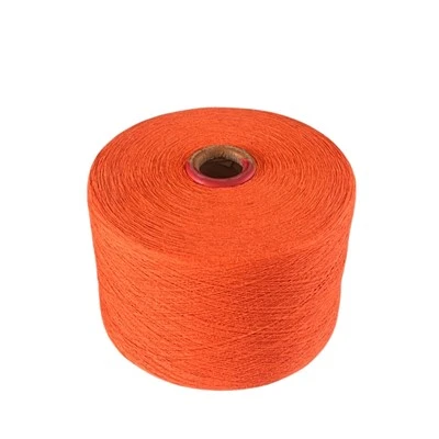 Fio de algodão reciclado laranja Ne 8/1